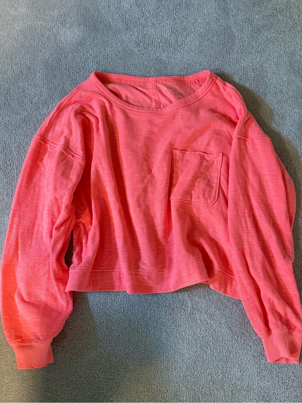 Aerie Coral Pink Lightweight Crewneck Sweatshirt